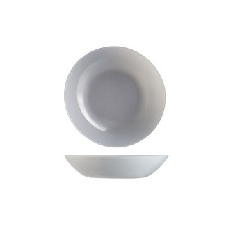 Luminarc Arty Brume - Deep Plate - Gray - D20cm - Glass - (set of 6)