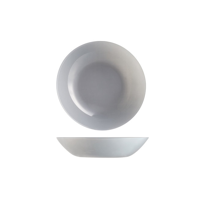 Luminarc Arty Brume - Deep Plate - Grau - D20cm - Glas - (6er Set)