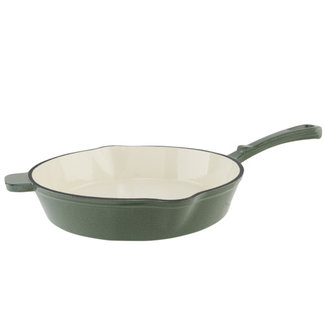 C&T Frying pan Gloss green 28.5x43.3xh7.6cm Cast iron