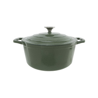 C&T Cooking Pot Shiny Green4,5l D26xh11,5cmcast Iron