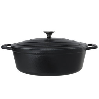 C&T Cooking Pot Mat Black 5,1l 33x25xh11cmoval Cast Iron