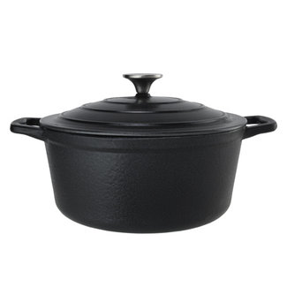 C&T Cooking Pot Matt Black 4,5l D26xh11,5cmcast Iron