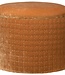 Cosy @ Home Pouf Velours Camel D35xh27cm Wood