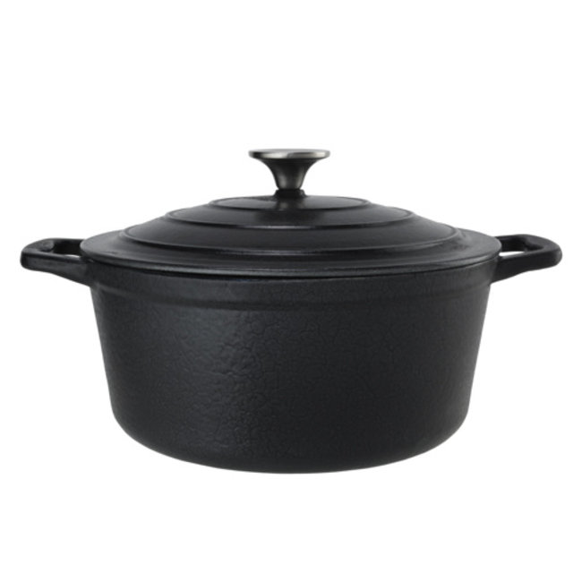 C&T Castard Cooking Pot Matt Black 1,85l D18xh10cm Cast Iron