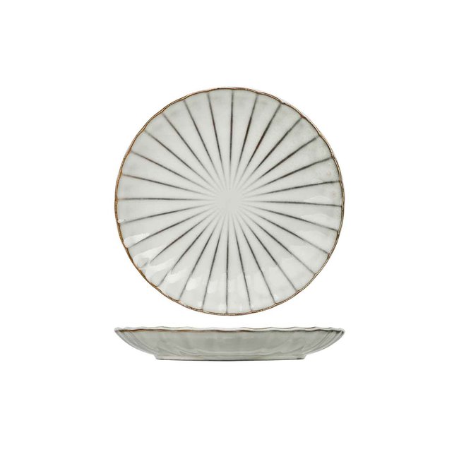 C&T Concha-Grey - Dessert plates - D20,5cm - (Set of 6)