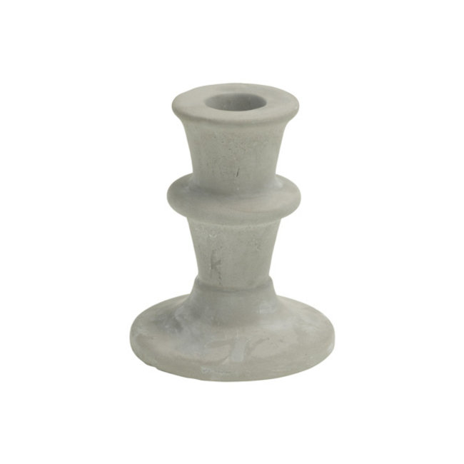 Cosy @ Home Candle Holder Grey 8,8x8,8xh11cm Round Cement (set of 4)