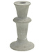 Cosy @ Home Candle Holder Grey 9,6x9,6xh17,5cm Round Cement (set of 2)