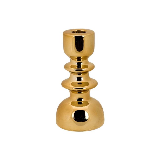 Cosy @ Home Leuchter Stacked Gold 8,2x8,2xh16,5cmrund Keramik (2er Set)