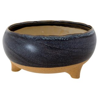 Cosy @ Home Bowl On Feet Grijsblauw 20x20xh9,5cm Rond Aardewerk