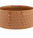 Cosy @ Home Bol Glazed Embossed Dots Camel 19,8x19,5xh9cm Rond Gres