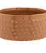 Cosy @ Home Schussel Glazed Embossed Dots Camel 19,8x19,5xh9cm Rund Steinzeug