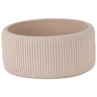 Cosy @ Home Bowl Vertical Lines Cream 20x20xh9,5cm Round Stoneware