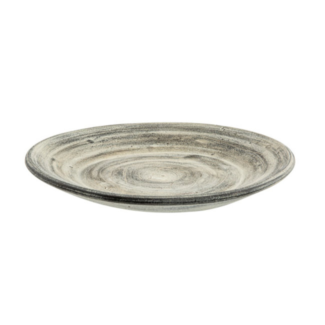 Cosy @ Home Schotel Vintage Look Grijs 30x30xh4cm Rond Aardewerk