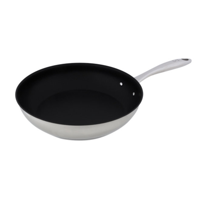 C&T Classic Braadpan No Stick D30cm Roestvrij Staal Alle Vuren