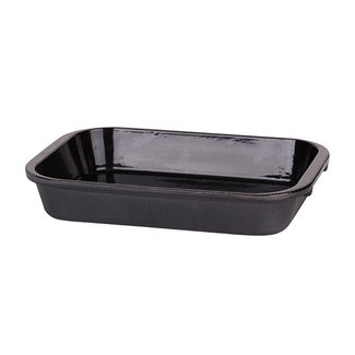 C&T Castard Oven Dish Matblack 35,5x23,5xh6cm Cast Iron