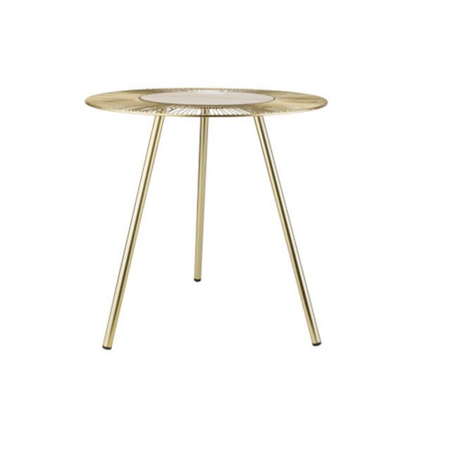 Cosy @ Home Table D'appoint Tripod Dore 48x48xh49cmrond Metal