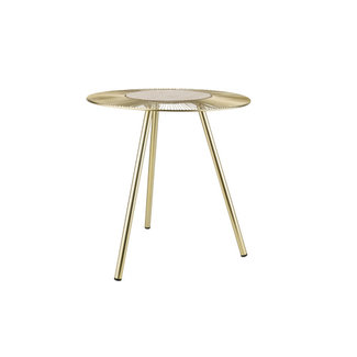 Cosy @ Home Beistelltisch Tripod Gold 42x42xh44cm Rund Metall