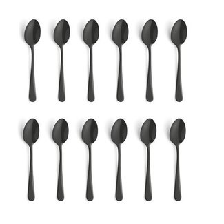 Amefa Vintage - Coffee Spoon - Black - Stainless Steel - (Set of 12)..