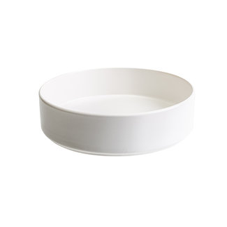 C&T Tower-White - Deep Plate - D21xh5,6cm - Ceramic - (set of 6)