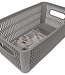 C&T Storage Basket Grey 3,8l Stackable&nestable 16.5x29xh11.5cm