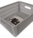 C&T Panier De Rangement Gris 5,8l Empilableet EmboÎtable 23x28,2xh12cm