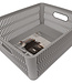 C&T Storage Basket Grey 5,8l Stackable&nestable 23x28,2xh12cm