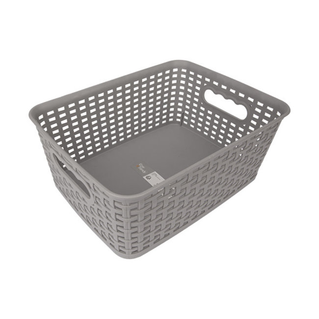 C&T Panier De Rangement Gris 4,5l 24,5x18,5xh10cm Rectangle