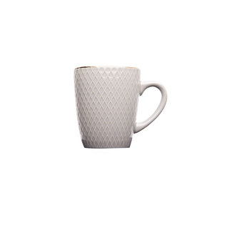 C&T Kp-Ravenna-Grey - Tasse - D9xh10,7cm - 32cl - Céramique - (lot de 6)