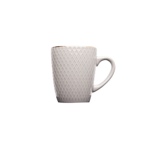 C&T Kp-Ravenna-Grey - Tasse - D9xh10,7cm - 32cl - Céramique - (lot de 6)