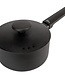 C&T Full Black Saucepan Black D16xh7,8cm Aluminum With Lid All Fires