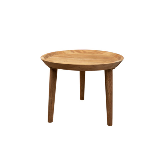 Cosy @ Home Bijzettafel Bowl Natuur 50x50xh40cm Rond Acacia