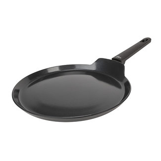 C&T Poêle à Crêpes Noire Pleine Noir D24xh1,8cm Aluminium Tous Feux