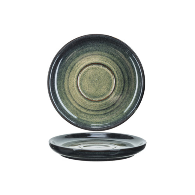 C&T Mendoza-Green - Coffee plates - D13xh1,7cm - (Set of 6)