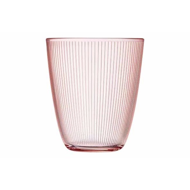 Luminarc Concpeto Stripy Roze - Glazen - 31cl - (Set van 6)