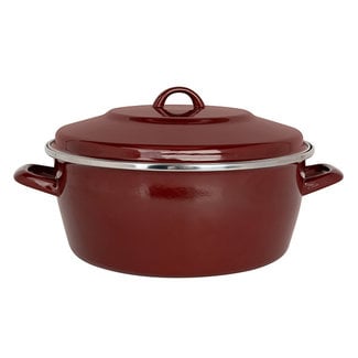 C&T Nonna Cooking pot Bloodstone D28cm 6.3l enamelled Steel