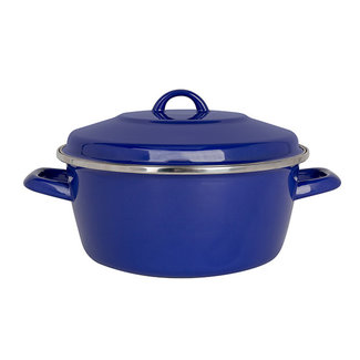 C&T Nonna Cooking pot Blue D24cm 4.4l enamelled Steel