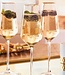 Eclat Ultime - Champagne Glasses with Gold Rim - 21cl - (Set of 8).