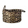 Cosy @ Home Basket Brown 28x28xh16cm Round Seagrass