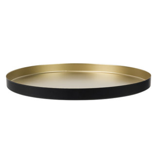 Cosy @ Home Bowl Mat Gold Black D25xh2cm Metal