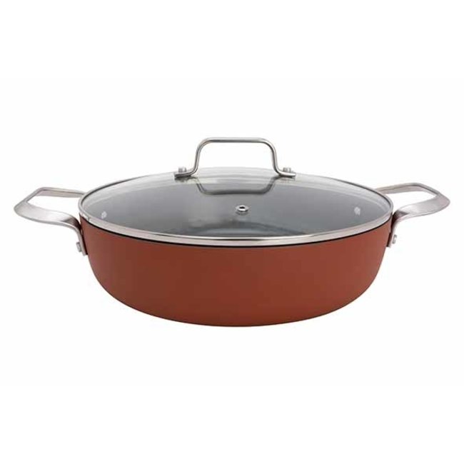 C&T Cerapro Skillet Terracotta D28cm Nsmit Deckel