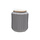 Cosy @ Home Jar With Wooden Cover Grey Porcelaind14.5xh16cm