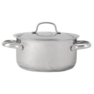 C&T Daily - Casserole with Lid - D18xh9cm - Stainless Steel