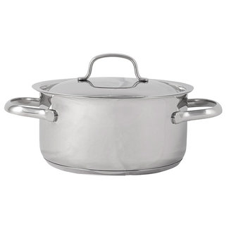 C&T Daily - Cocotte avec Couvercle - D18xh9cm - Acier Inoxydable