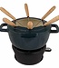 C&T Fontestic Fondue Set  Green Heron D18cmcast Iron With 6 Forks