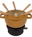 C&T Fontestic Fondue Set  Amber Gold D18cm Cast Iron With 6 Forks