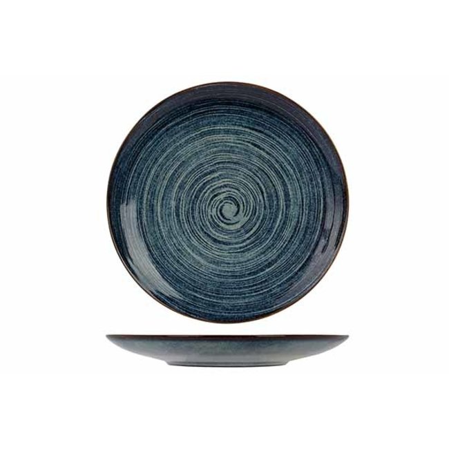 C&T Atlantis Circle - Blue Dinner Plate D27.5xh3.6cm Set Of 4