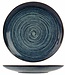 C&T Atlantis Circle - Assiette Plate Bleue D27,5xh3,6cm Lot De 4