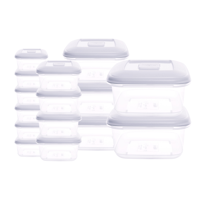 ELGO Behälter für frische Lebensmittel – Behälter für die Zubereitung von Mahlzeiten – 15 Stück – BPA-frei