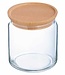 Luminarc Pure Jar - Vorratsglas mit Holzdeckel - 0,75 l - Glas - (6er-Set).