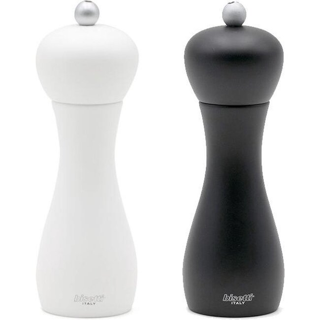 Bisetti Rimini - salt and pepper mill - White / Black - Set